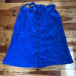 Royal blue midi skirt